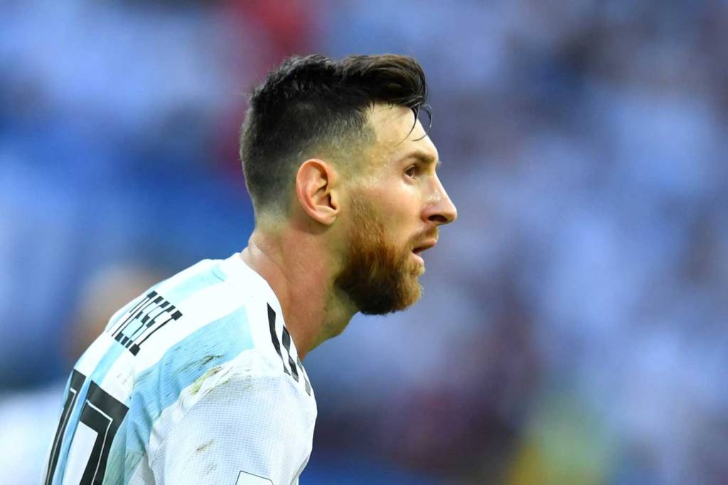 Jogador argentino Lionel Messi, na Copa do Mundo na Rússia 2018