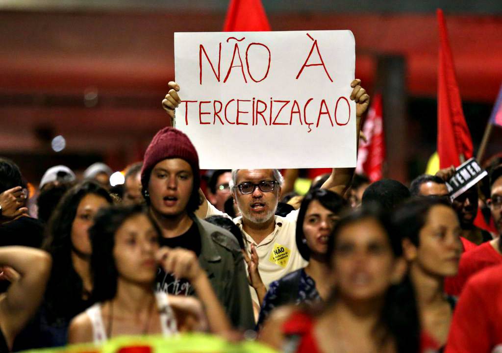 manifestação terceirização