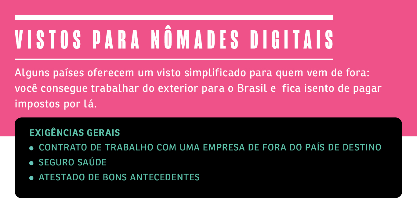 Vistos para n&ocirc;mades digitais