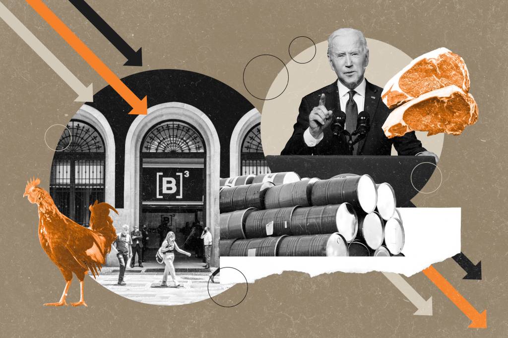 BRFS3 lidera quedas de frigoríficos com gripe aviária, e Biden não emociona Ibov