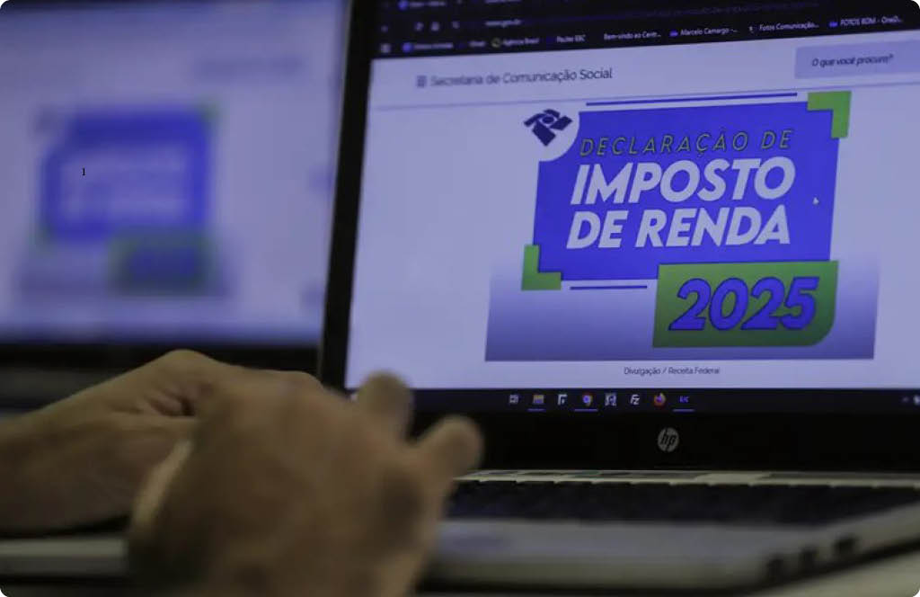 Fotografia do site do imposto de renda.