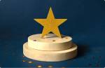 Imagem de uma estrela em um pedestal.
