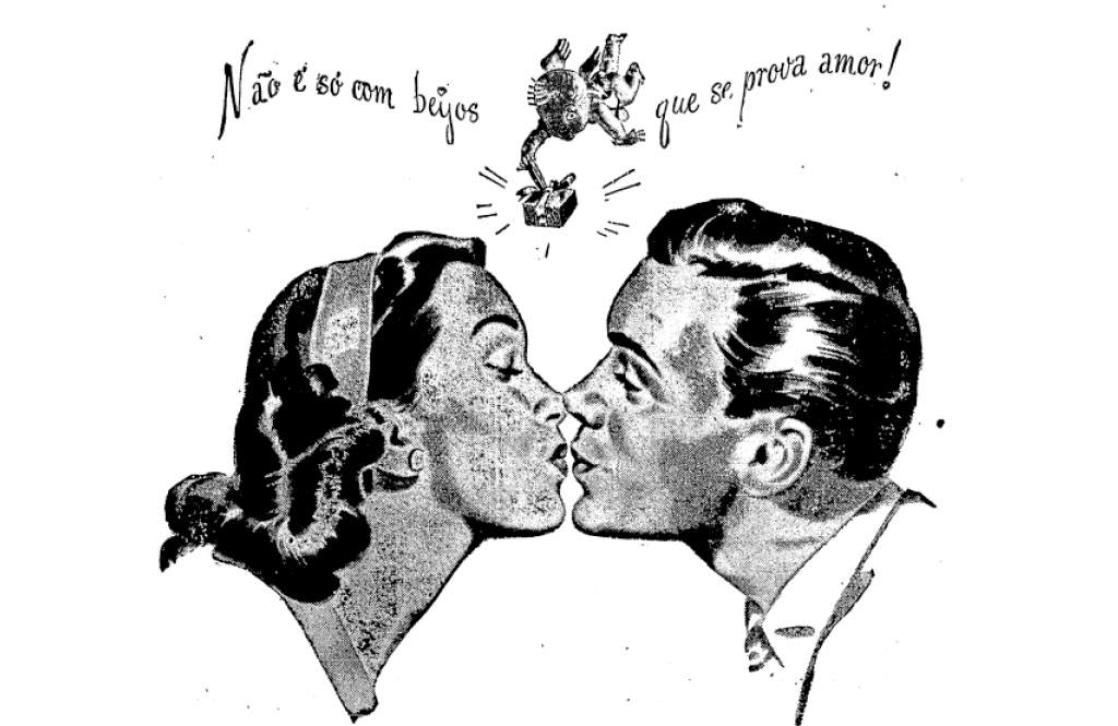 Cartaz publicitário ilustrado