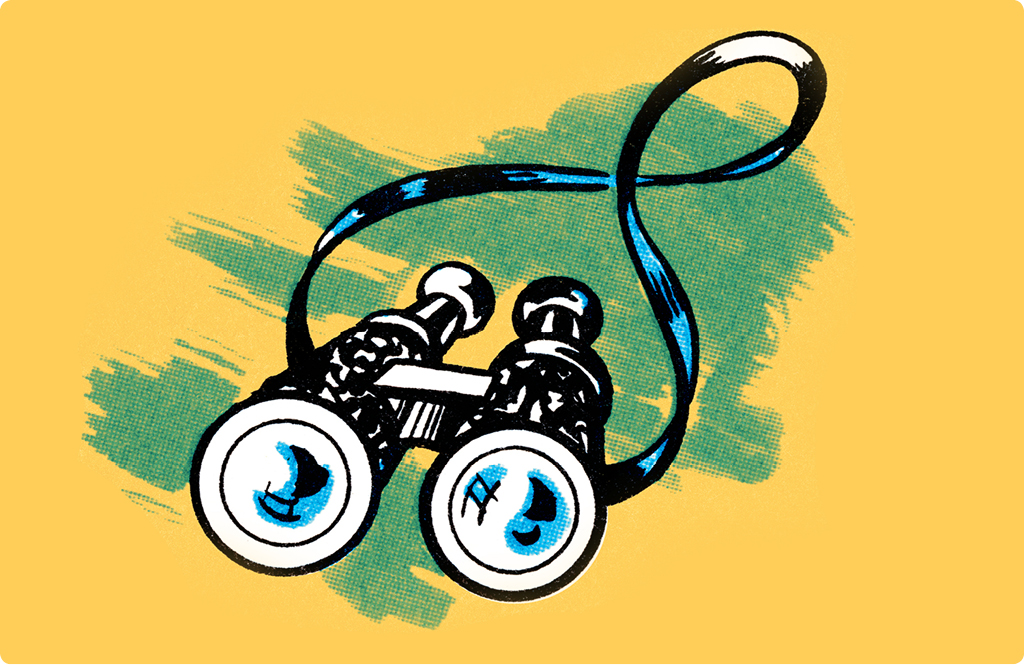 Ilustração de um binóculo